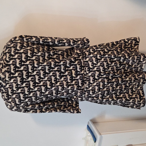 Diane von Furstenberg Opal Jungle silk romper Sz 6 - Picture 7 of 14